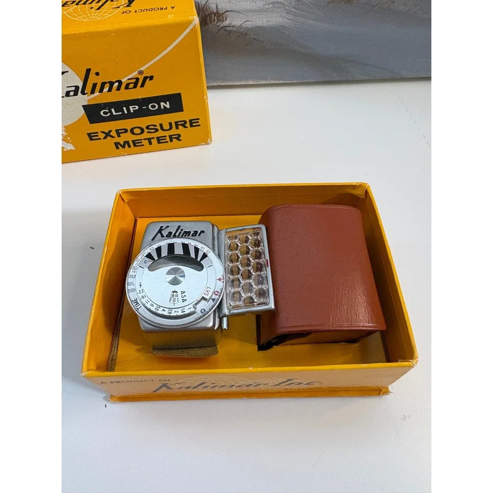 Vintage Kalimar Clip-On Exposure Meter Model 2031 Made in Japan with Box & Case